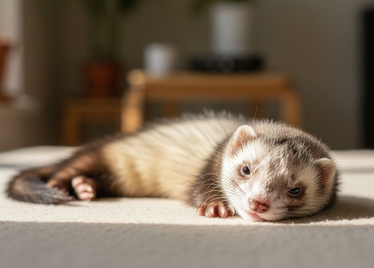 Furet qui tombe sur le côté et ne tient plus debout : causes et actions à mener